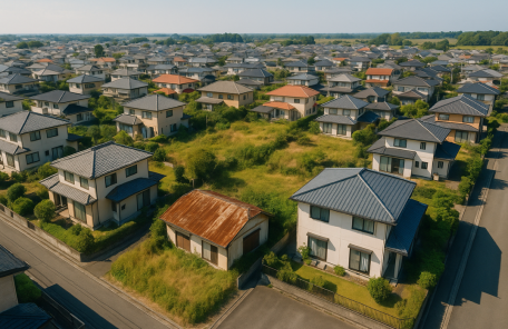 住宅街の空撮イメージ
